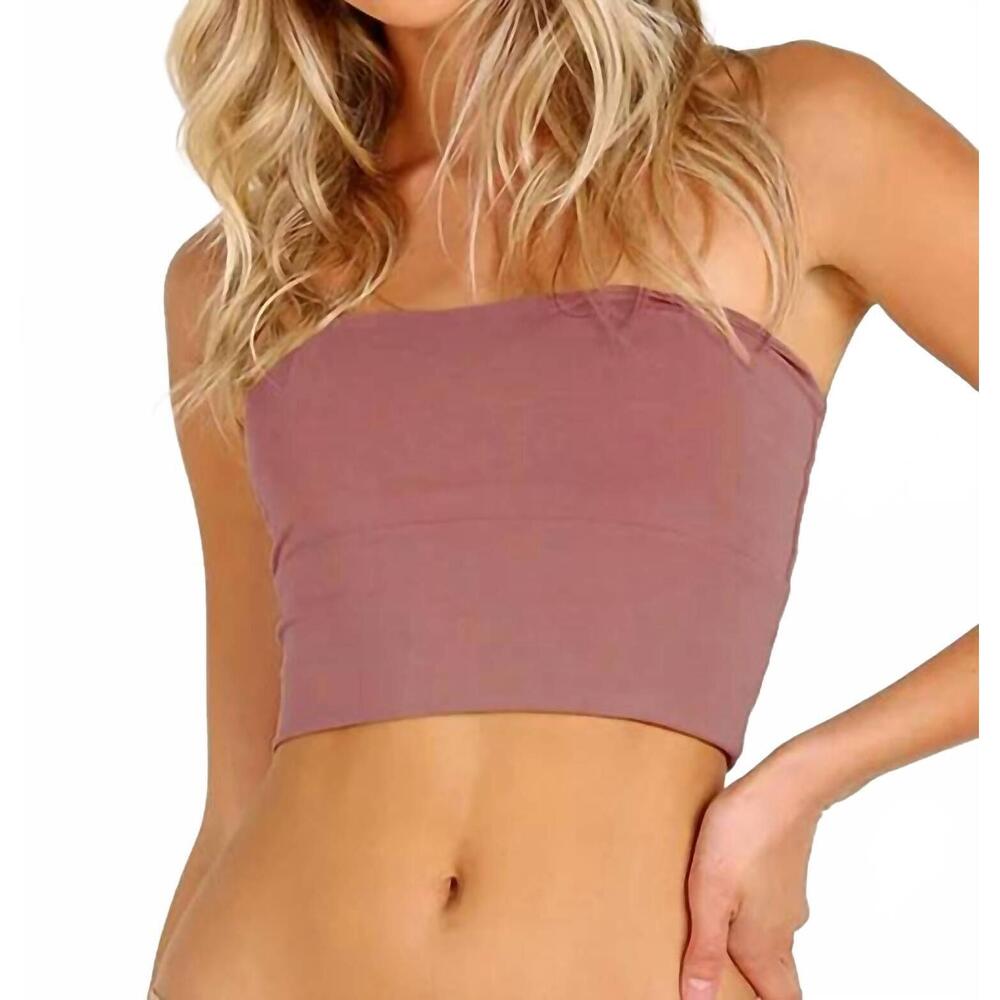 NEW INDAH ghee strapless crop top in orchid